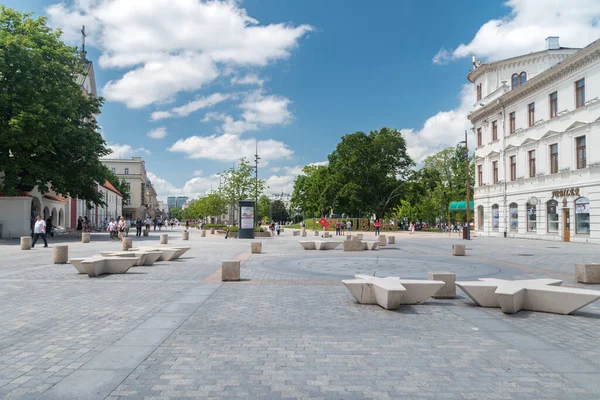 Lublin Polônia Junho 2020 Rua Pedonal Krakowskie Przedmiescie Hora Verão — Fotografia de Stock