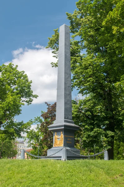 Lublin Poland June 2020 Obelisk Monument Union Lublin — Stock Photo, Image