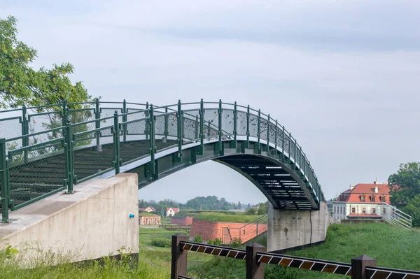 Pedestrian bridge over railway track in Zamosc.