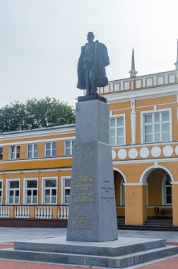 Zamosc, Polonya - 12 Haziran 2020: Polonya Birinci Mareşali Joseph Pilsudski Anma Töreni.