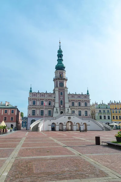 Zamosc Poland June 2020 Town Hall Great Market Square — Stock Photo, Image