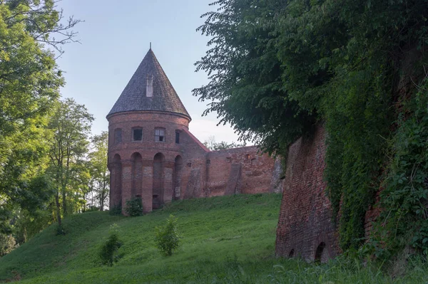Obranná Věž Zdí Opatství Jaroslawu — Stock fotografie