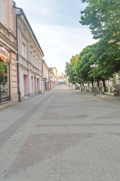 Rzeszow Polen Juni 2020 Fußgängerzone Der Altstadt Von Rzeszow Morgen — Stockfoto