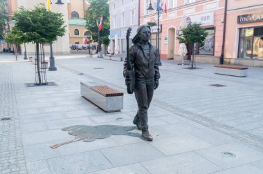 Rzeszow, Polonya - 13 Haziran 2020: Tadeusz Nalepa Anıtı.