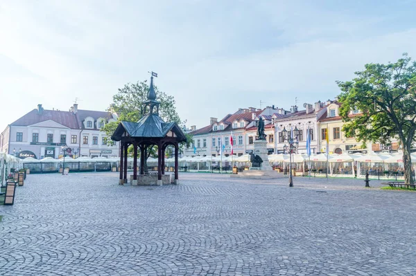 Rzeszow Polônia Junho 2020 Velho Poço Praça Mercado Cidade Velha — Fotografia de Stock