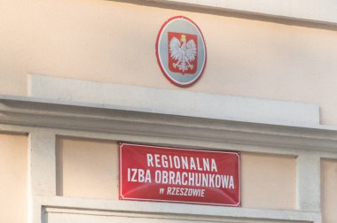 Rzeszow, Polonya - 13 Haziran 2020: Bölgesel Denetim Odası (Polonya: Bölgesel alna izba obrachunkowa).