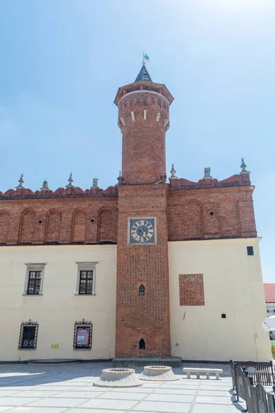 Tarnow Polen Juni 2020 Uhrenturm Rathaus Marktplatz Der Altstadt Von — Stockfoto