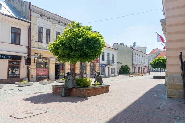 Tarnow Πολωνία Ιουνίου 2020 Street Poets Bench — Φωτογραφία Αρχείου