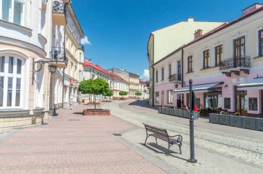 Tarnow, Polonya - 13 Haziran 2020: Walowa Caddesi, Tarnow.