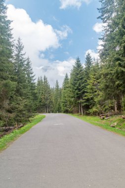 Tatra Ulusal Parkı 'ndaki Tatra Dağları' nın güzel manzara manzarası.