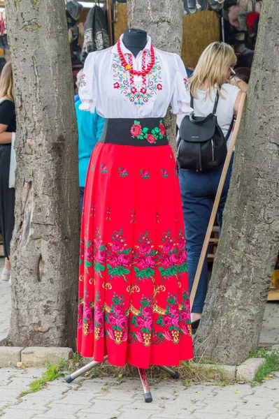 Ζακοπάνε Πολωνία Ιουνίου 2020 Παραδοσιακή Γυναικεία Λαϊκή Φορεσιά Από Ζακοπάνε — Φωτογραφία Αρχείου