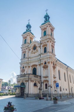 Bielsko-Biala, Polonya - 15 Haziran 2020: İlahi Takdir Kilisesi.