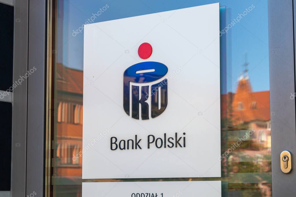 Katy Wroclawskie, Poland - September 20, 2025: Logo of PKO Bank Polski, one of biggest bank in Poland.
