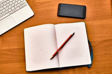 Not defteri. akıllı telefon ve Notebook