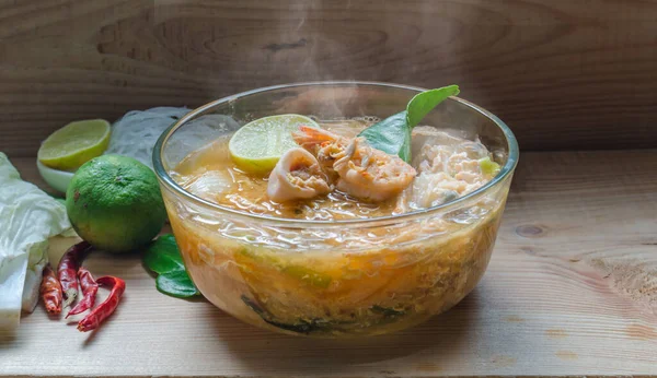 Тайський Суп Супу Супу Морепродуктів — стокове фото