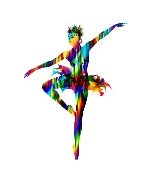 Danseuse Ballet Boîte Nuit Illustration Vectorielle — Image vectorielle
