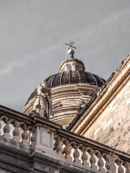 Detail Fotografie Vyklenuté Horní Části Chrámu Nanebevzetí Křesťanský Kostel Starém — Stock fotografie