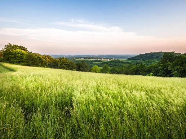 Schöner Panoramablick Auf Die Historische Stadt Galena Illinois Von Der — Stockfoto