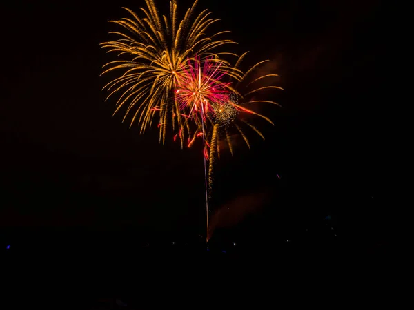 Beautiful Vibrant Colorful Orange Red Yellow Fourth July Independence Day — Stock Photo, Image