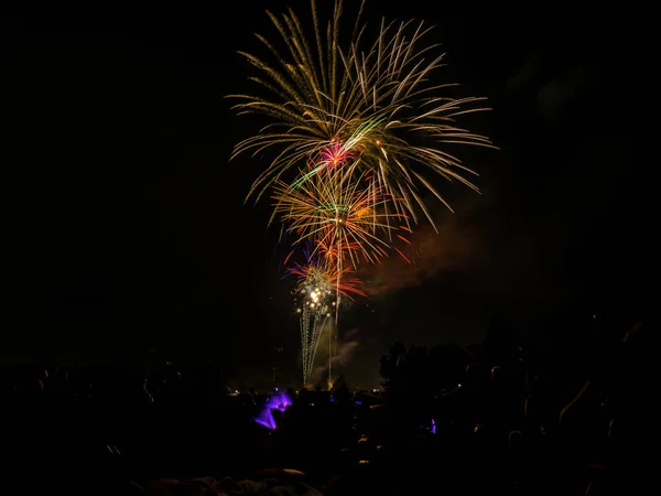 Beautiful Cluster Group Vibrant Colorful Fourth July Independence Day Celebratory — Stock Photo, Image