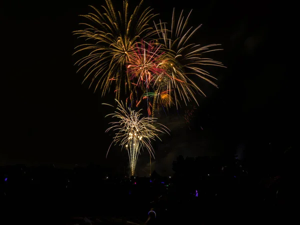 Beautiful Cluster Group Vibrant Colorful Fourth July Independence Day Celebratory — Stock Photo, Image