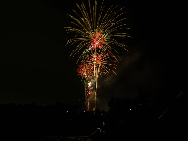 Beautiful Cluster Group Vibrant Colorful Fourth July Independence Day Celebratory — Stock Photo, Image