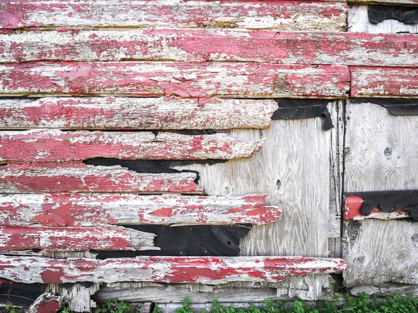 Wirydarz Góry Fotografię Stronie Wyblakły Drewna Obory Czerwonej Farby Peeling — Zdjęcie stockowe