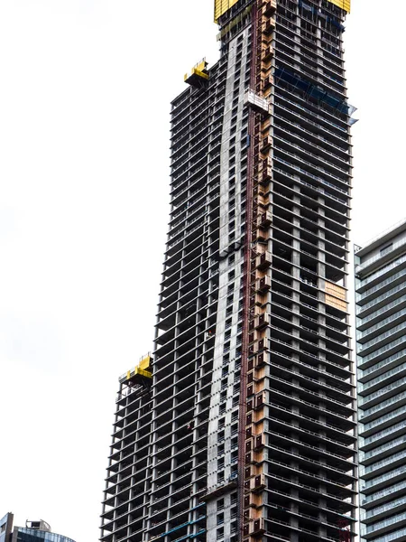 Chicago Octubre 2018 Los Equipos Construcción Trabajan Torre Vista Jeanne —  Fotos de Stock