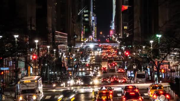 Nueva York Nueva York Febrero 2019 Coches Peatones Hacen Camino — Vídeos de Stock