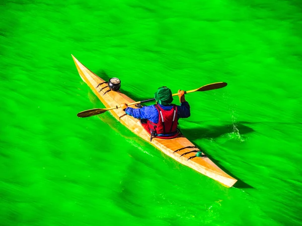 Chicago Mars 2019 Des Personnes Vêtues Tenues Festives Saint Patrick — Photo