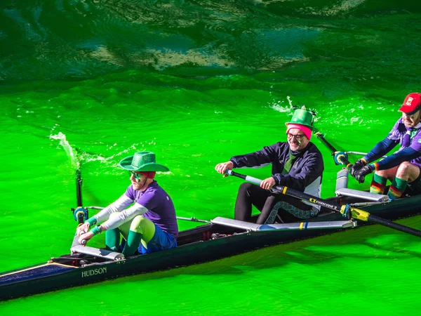 Chicago Mars 2019 Plusieurs Équipages Aviron Leurs Bateaux Ont Fait — Photo