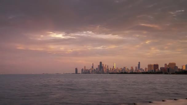 Chicago July 4Th 2019 Crowds Gather Lake Michigan Montrose Harbor — Stock Video