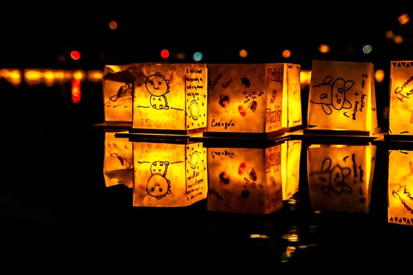 Chicago Temmuz 2019 Lincoln Park Taki Water Lantern Festivali Nde — Stok fotoğraf