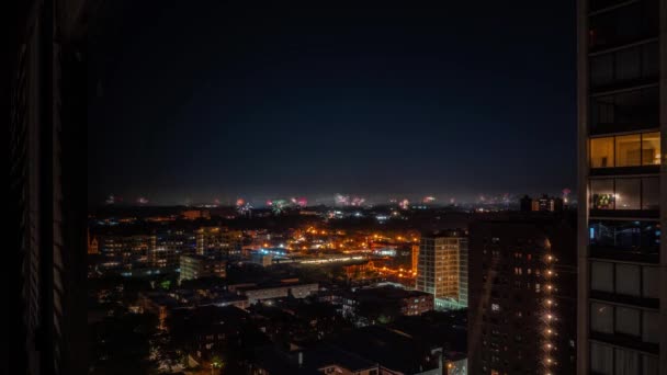 Július Lejárt Idő Tűzijátékokkal Chicago Városának Városszerte Külvárosokban Függetlenség Napját — Stock videók