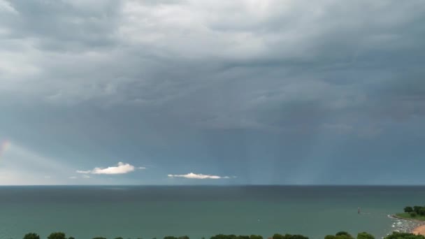 Chicago Agosto 2020 Los Arco Iris Aparecen Cielo Después Una — Vídeos de Stock