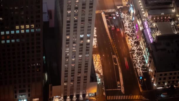 Chicago Janeiro 2019 Carros Outros Veículos Aceleram Uma Movimentada Avenida — Vídeo de Stock