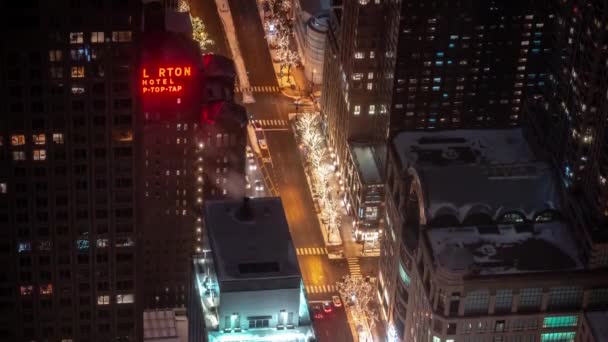 Chicago Janeiro 2019 Carros Outros Veículos Aceleram Uma Movimentada Avenida — Vídeo de Stock