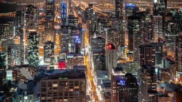 Chicago Janeiro 2019 Trânsito Desce Uma Movimentada Michigan Avenue Medida — Vídeo de Stock