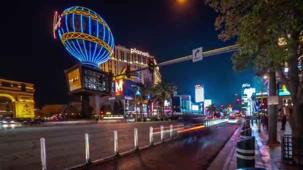 Las Vegas Január 2019 Forgalom Épül Las Vegas Boulevard Mint — Stock videók