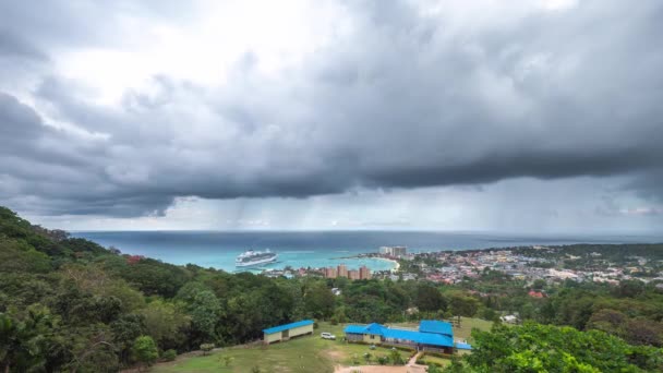 Ocho Rios Jamaika Mart 2019 Ada Prensesi Yolcu Gemisi Yolcuları — Stok video