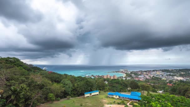 Ocho Rios Jamaica 2019 Március Island Princess Sétahajó Utasai Elhagyják — Stock videók