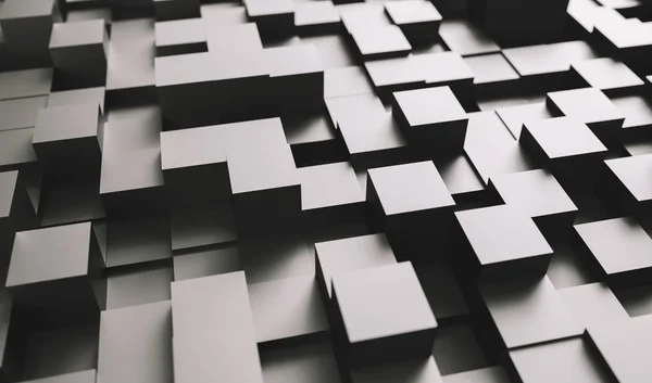 Realistische Zwarte Massieve Blokjes Met Een Schaduw Van Dezelfde Grootte — Stockfoto