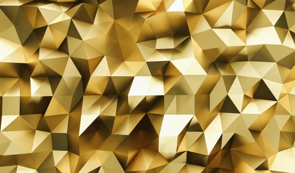 Luxo Elegante Abstrato Dourado Dourado Baixo Poli Fundo — Fotografia de Stock