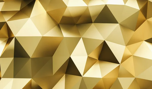 Elegant Luxury Abstract Golden Gold Low Poly Background — Stock Photo, Image
