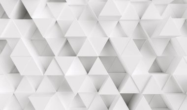 White triangular abstract background, Grunge surface - 3d rendering 