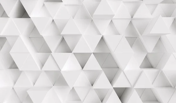 White Triangular Abstract Background Grunge Surface Rendering — Stock Photo, Image