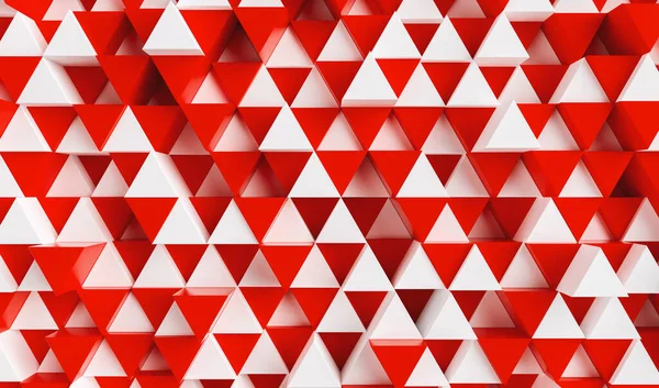 Fondo Abstracto Triangular Blanco Rojo Superficie Grunge Representación — Foto de Stock