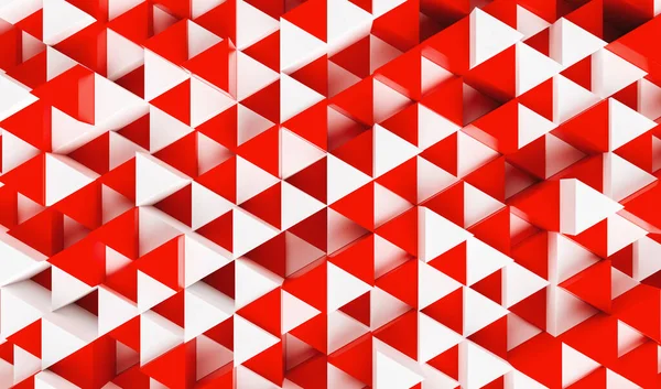 Bílé Červené Trojúhelníkové Abstraktní Pozadí Grunge Povrch Vykreslování — Stock fotografie