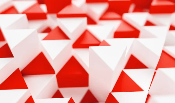 White Red Background Triangles Rendering — Stock Photo, Image