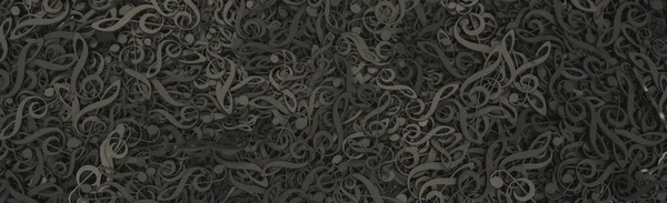 Infinite Musical Notes Art Music Conceptual Background Image Banner Size — Φωτογραφία Αρχείου